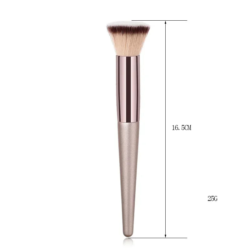 Cosmetic Makeup Brush Set - Foundation Powder Flat Head with Flame Cone Handle