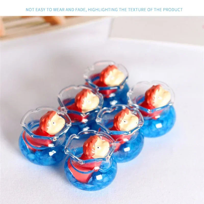Mini Resin Garden Decorations Luminous Outdoor Yard Fish Tank Potted Plant Ornaments