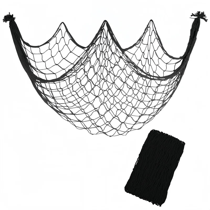 Nautical Mesh Fishing Net Decor 80x40 Inches for Wall, Ceiling & Party Decor