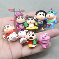 8Pcs Crayon Shin-chan Car Dashboard Decor Model Set - Center Console Ornaments