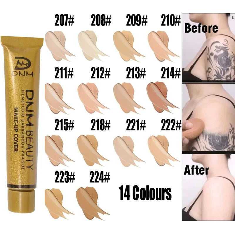 High Coverage Moisturizing Face Concealer Cream Waterproof Foundation
