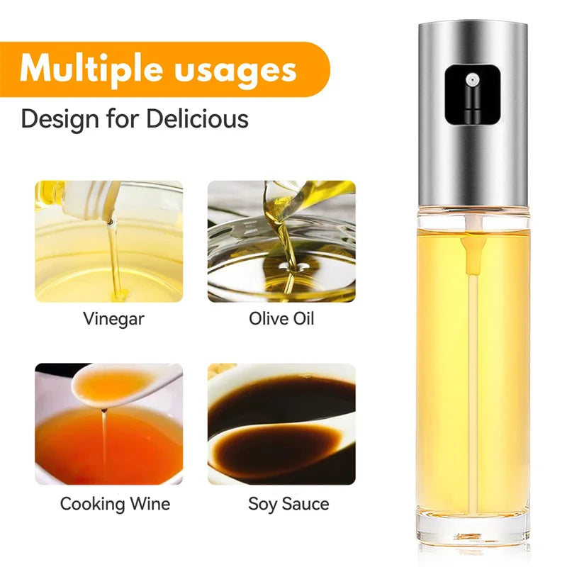 Glass Oil Sprayer for Cooking - Salad, BBQ, Kitchen, Baking, Vinegar Bottle