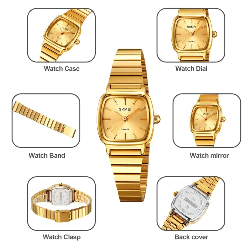 Women’s Quartz Wristwatch Waterproof Luxury Business Steel Watch - Multiple Colors