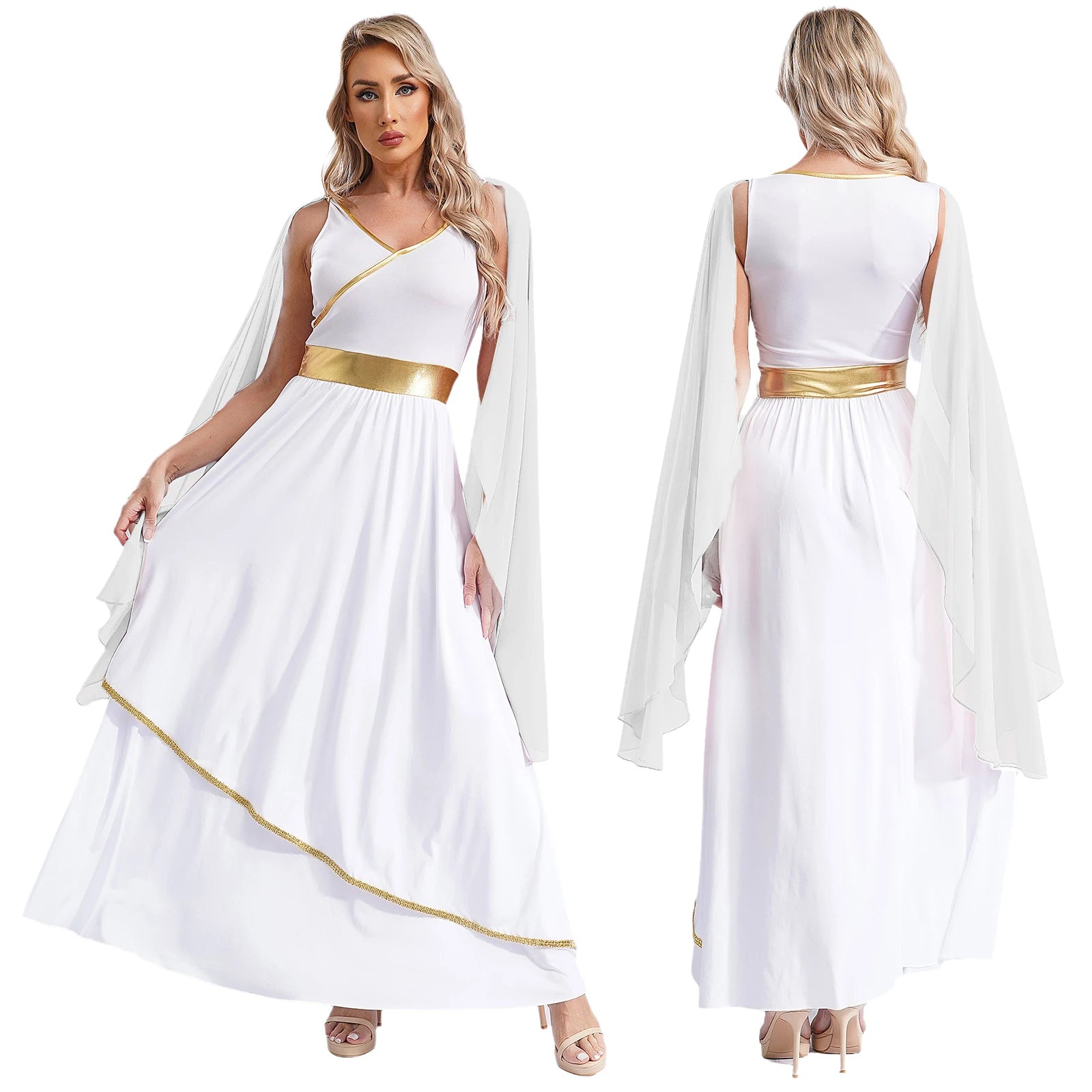 Greek Costume Dress for Women - Princess Queen Toga Cosplay Fancy Dress