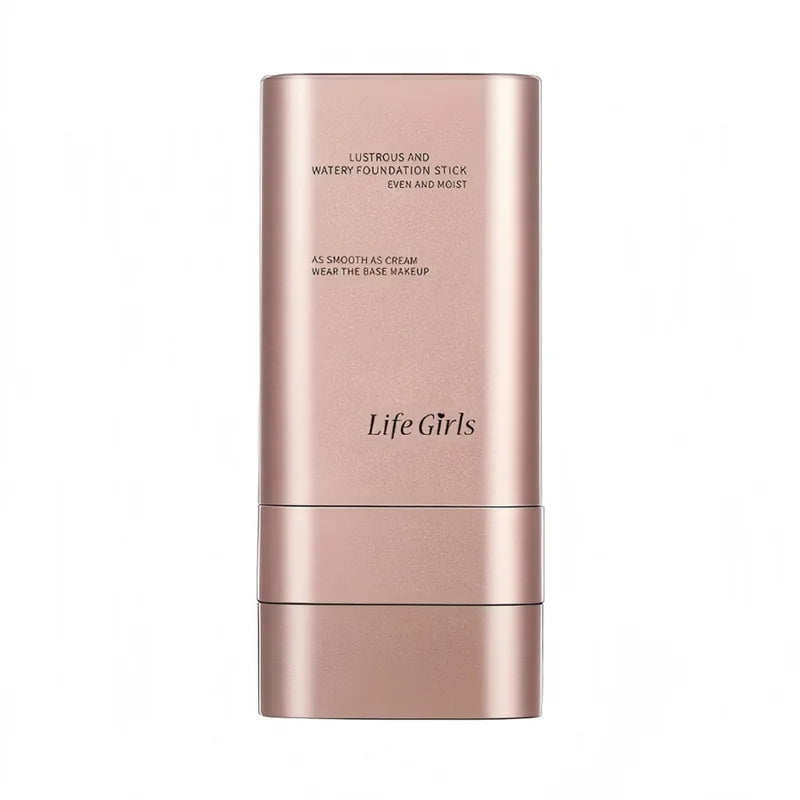 Watery Double-Headed Foundation Stick with Brush - Natural Long-Lasting Face Makeup