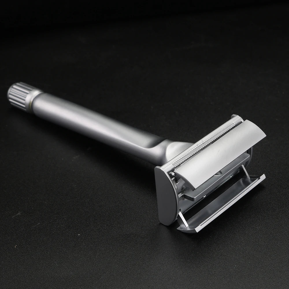 Men's Butterfly Head Manual Shaver with Anti-Snag Alloy Double Blade