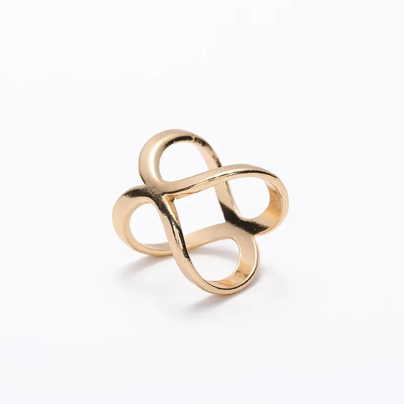 Fashion Cross Scarf Clip Brooch - Metal Bow Buckle Holder for Women