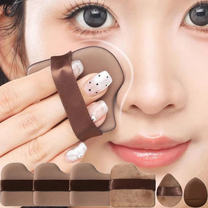 Makeup Blender Puffs Set 4/6pcs Velvet Sponge for Foundation & Powder
