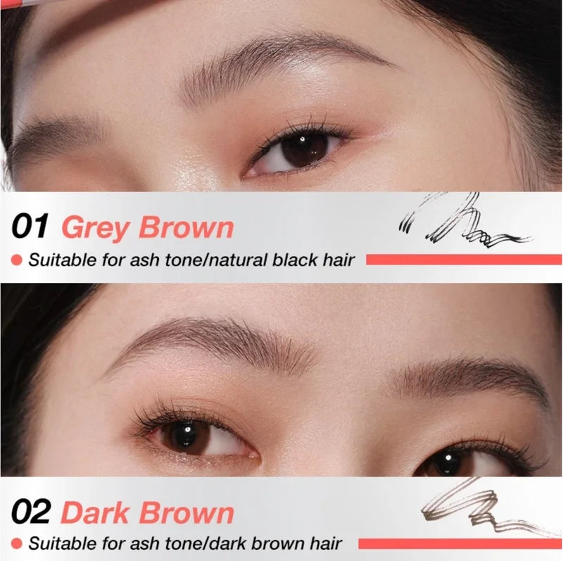 Dual-ended Liquid Brow Pen Waterproof & Sweat-Proof Eyebrow Makeup Tool