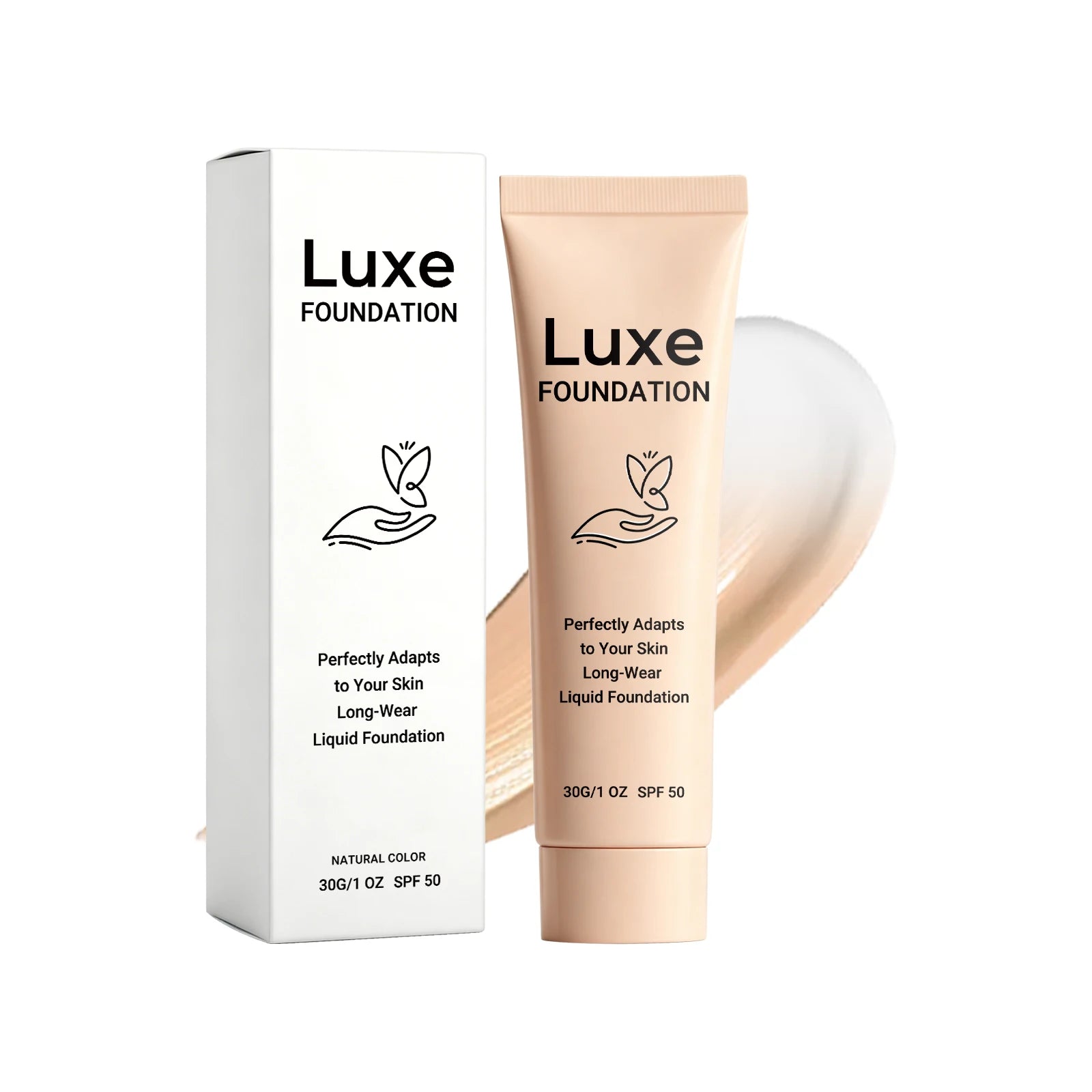 Color Changing SPF 50 Foundation - Long Lasting Natural Glow Face Makeup Base