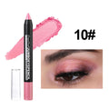 Waterproof Metallic Glitter Eyeshadow Pencil Stick - 12 Colors, Long-Lasting Highlighter Pen Makeup Tool