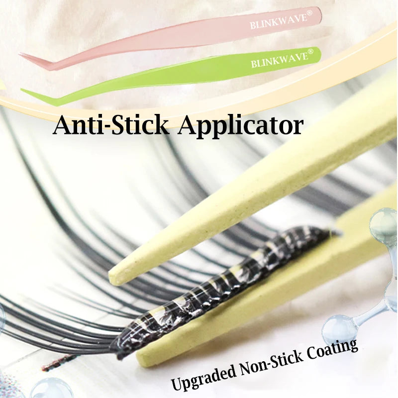 No Glue Eyelash Applicator Tweezers - Stainless Steel, Reusable, Beginner-Friendly
