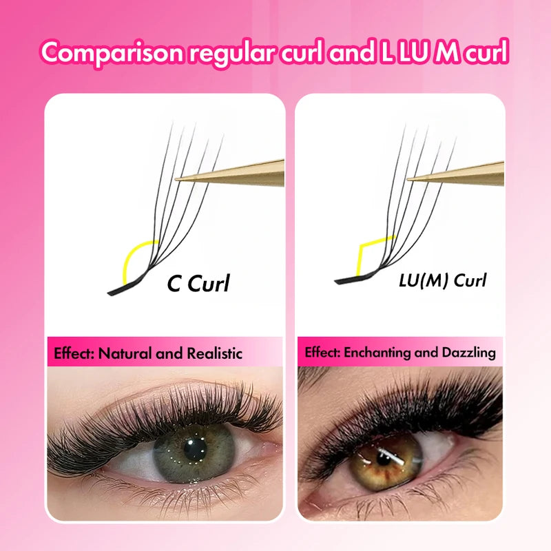 False Eyelash Extensions 3D-5D U Shaped Lashes Soft Natural Makeup Supplies