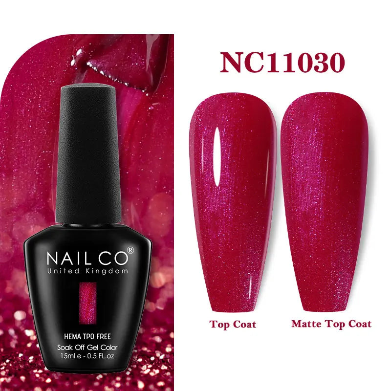 Gel Nail Polish Top & Base Coat Set - 283 Colors UV & LED Curing