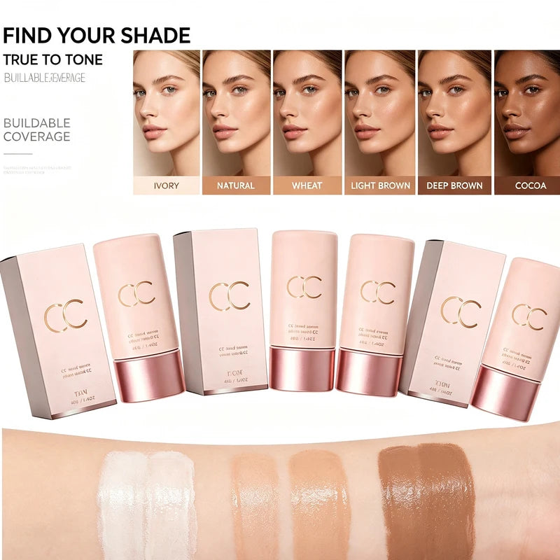 Multi Skin Type CC Tinted Moisturizer Hydrating Tone Up Cream for Blemish Cover 40g