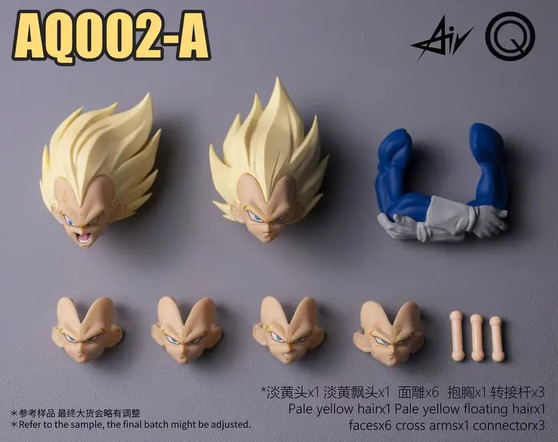 Custom Vegeta Hair Accessory for Action Figures - Dragon Ball Super Anime Collectible