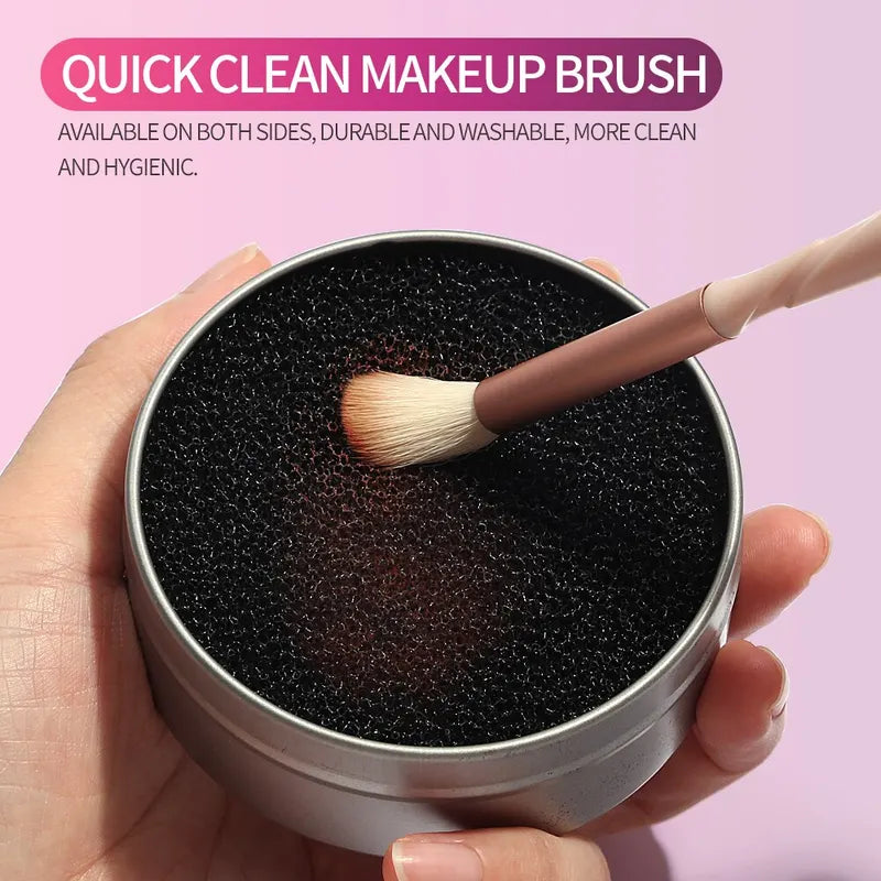 Makeup Brush Cleaner Sponges Set - Portable Drying & Color Removal Tool