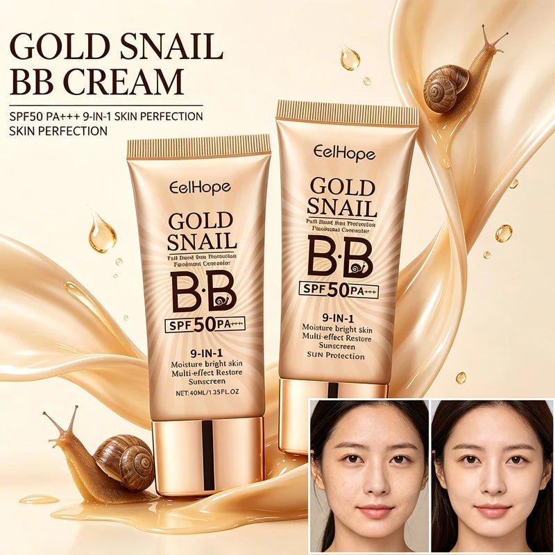 9-in-1 Moisturizing Sunscreen Foundation Cream for Natural Skin Fit - Long Lasting