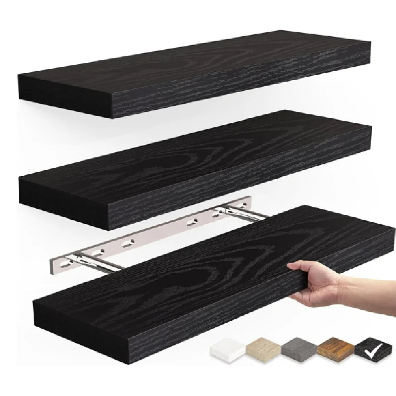 Floating Wall Shelf Storage Rack for Living Room Bedroom Bathroom Kitchen