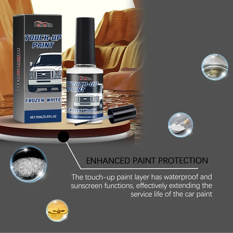 Car Touch-Up Paint Set - Pearl White Self-Brushing Scratch Repair 15/30/45/75ml