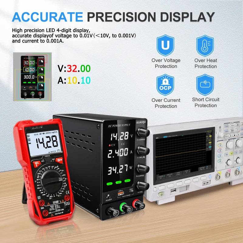 Adjustable DC Power Supply 30V-120V Lab Regulated Power Supply with OCP OVP Encoder