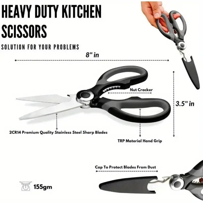 All-Purpose Crafting & Gift Wrapping Scissors - Holiday Use Kit