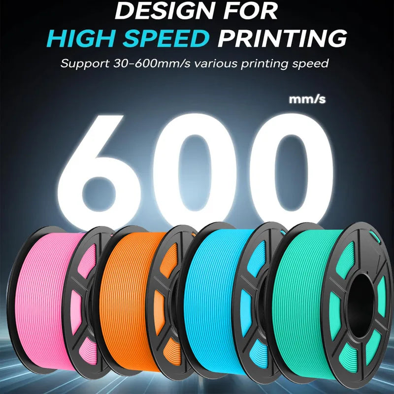 High-Quality 3D Printer Filament Set 1.75mm Matte PLA & PETG Multiple Colors