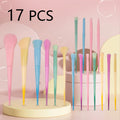 17-Piece Makeup Brush Set with Foundation Blenders and Eye Brushes