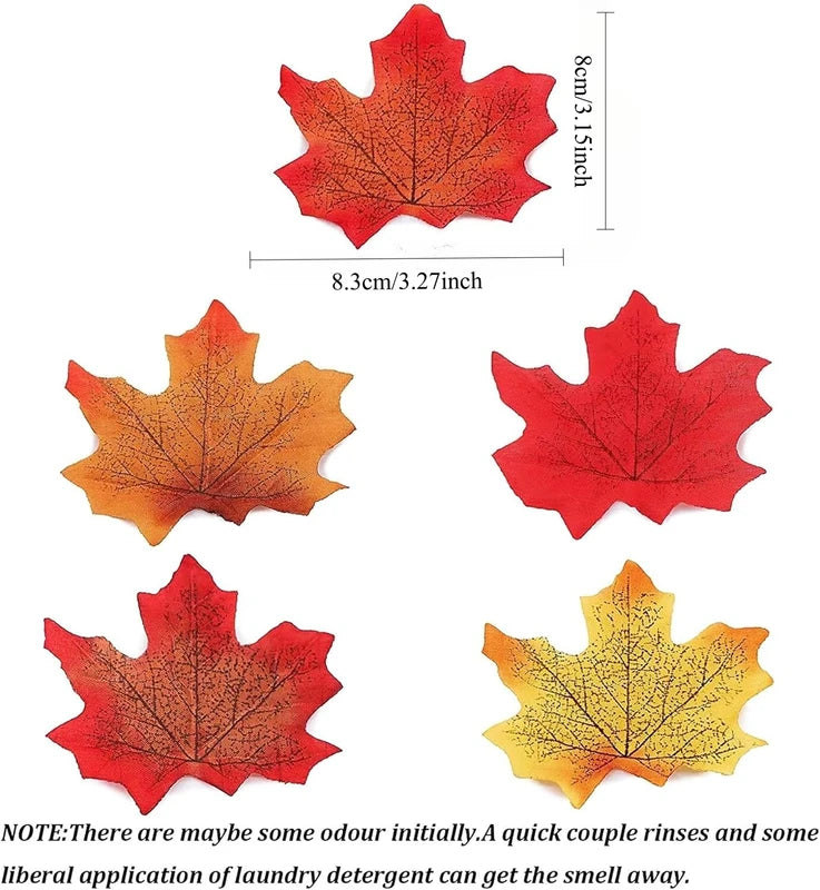 Artificial Maple Leaves Autumn Leaf Garland for Fall Halloween Thanksgiving Party Decor