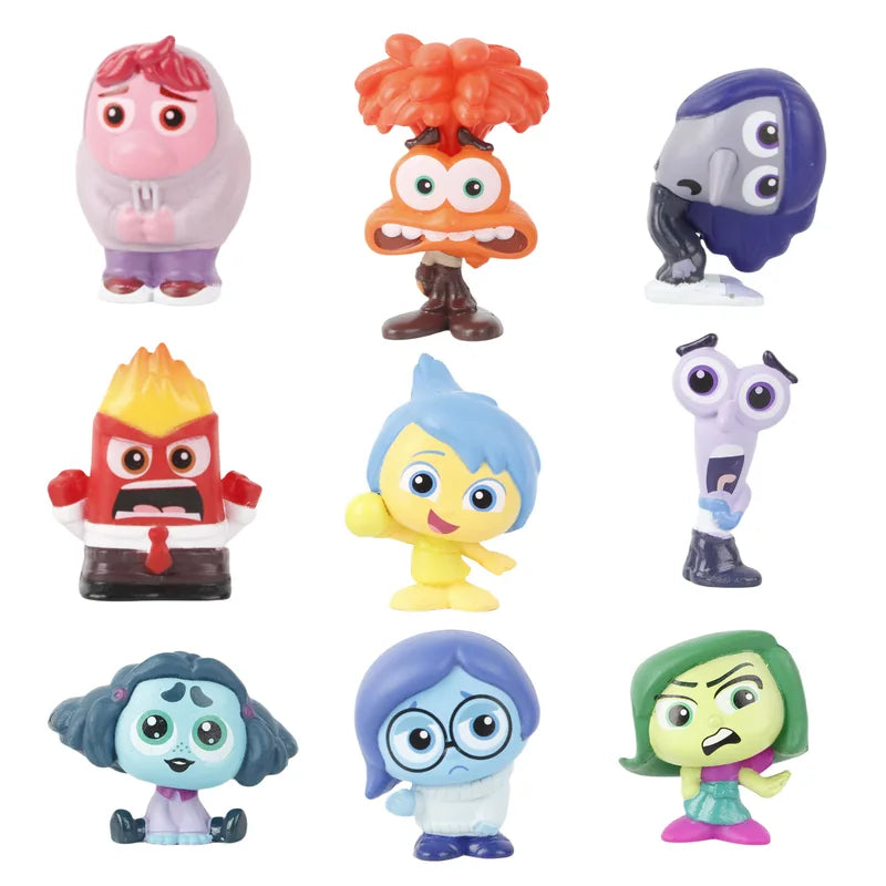 Mini Inside Out Action Figures Set - 9PCS Toy Figurines for Kids & Fans