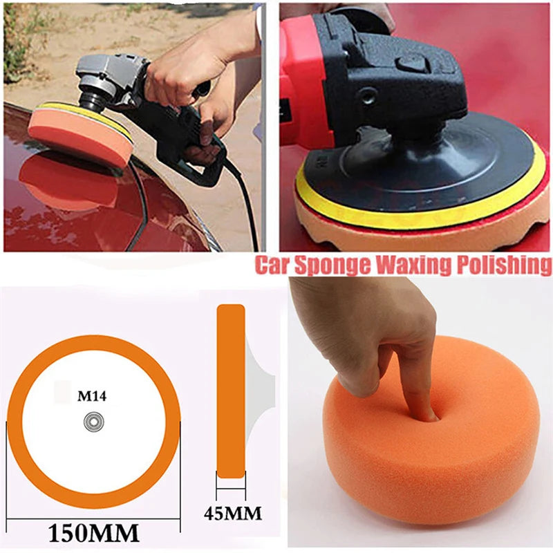 Car Polishing Pad Set 3pcs Sponge Buffing Discs for Auto Scratch Removal