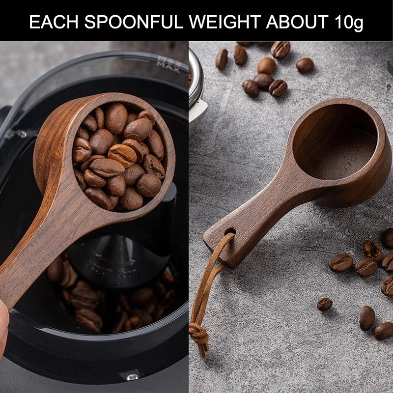 Multifunctional Wooden Coffee Bean Dosing Cup & Light Spray Barista Set