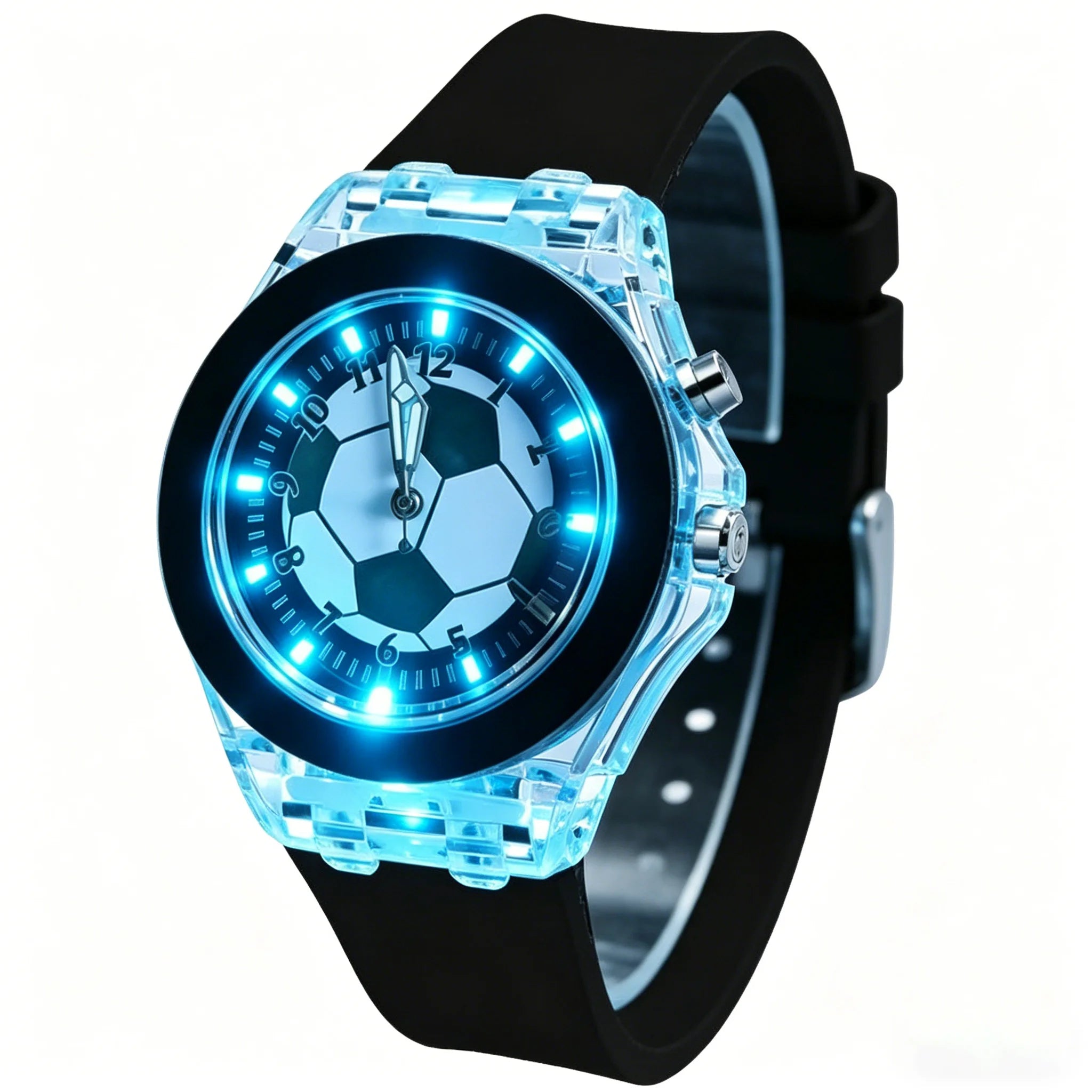 LED Sports Wrist Watch for Kids - Waterproof Soccer Watch with Silicone Band