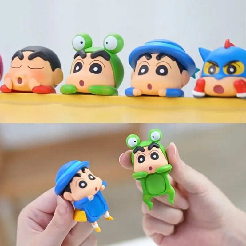 6pcs Anime Figure Blind Box Car Ornament Kawaii Cartoon Display Decor Toys