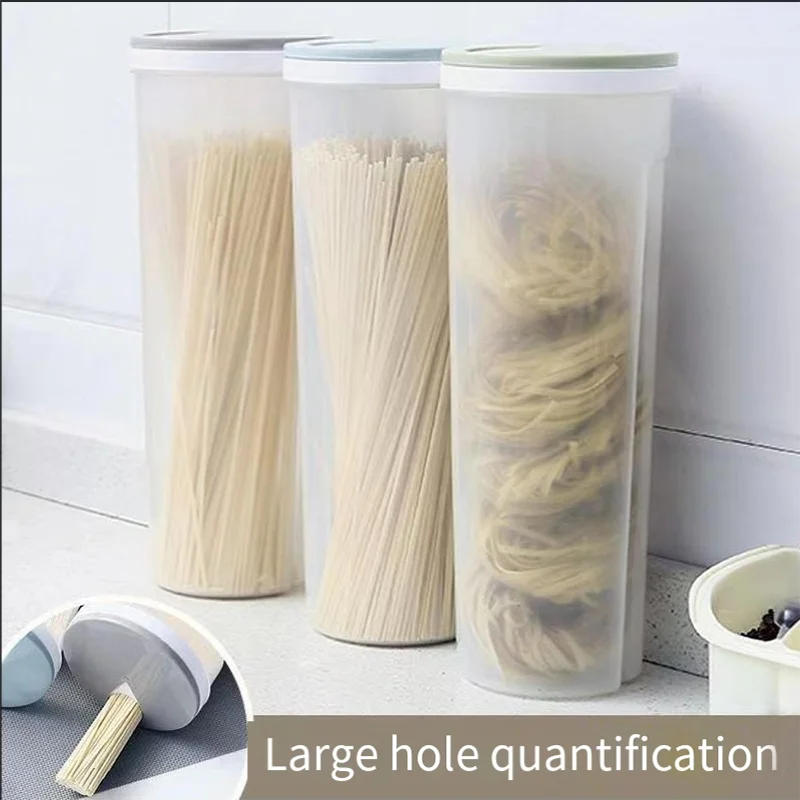 Food Storage Can for Pasta Noodles Sealed Plastic Container with Locking Lid
