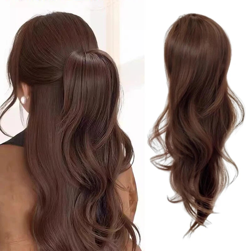16 Inch Waterfall Half Up Layered Curly Ponytail Synthetic Hair Hair Accessories for Women