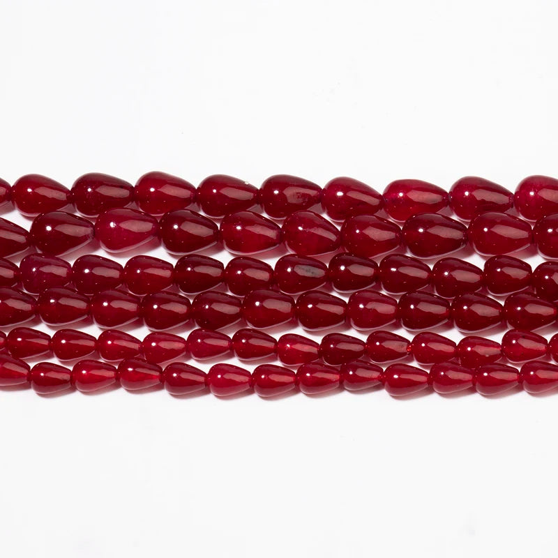 Waterdrop Shape Beads for Jewelry Making – Chalcedony 6x4mm, 7x5mm, 9x6mm, Multiple Colors