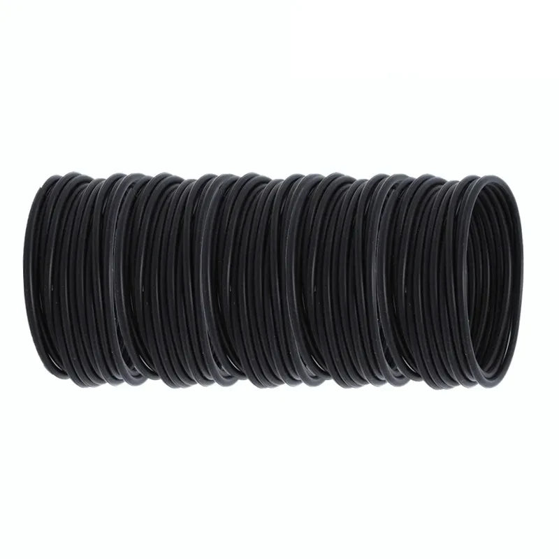 10pcs Silicone Wristbands Hair Ties Punk Rock Rubber Bands Elastic Hair Accessories