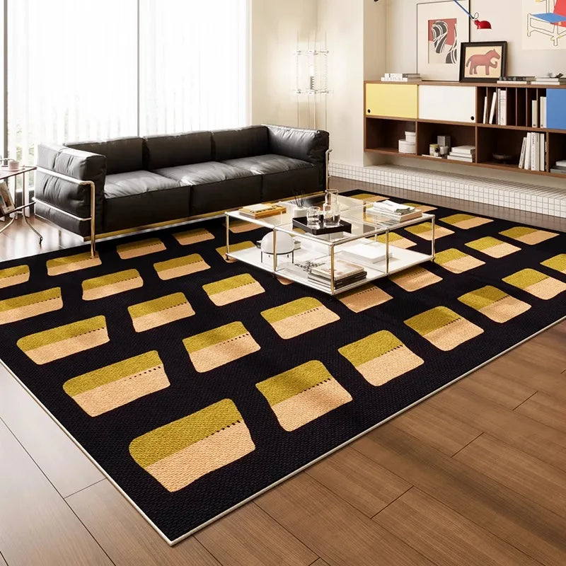 Large Geometric Pattern Area Rug - Modern Home Decor Carpet for Living Room & Bedroom