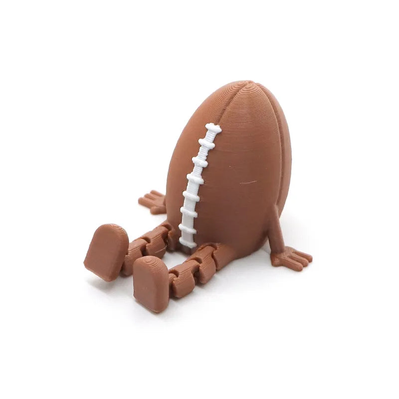 Sports Ball Figurine Collection Desktop Ornament - Soccer, Baseball, Basketball, Rugby, Bowling