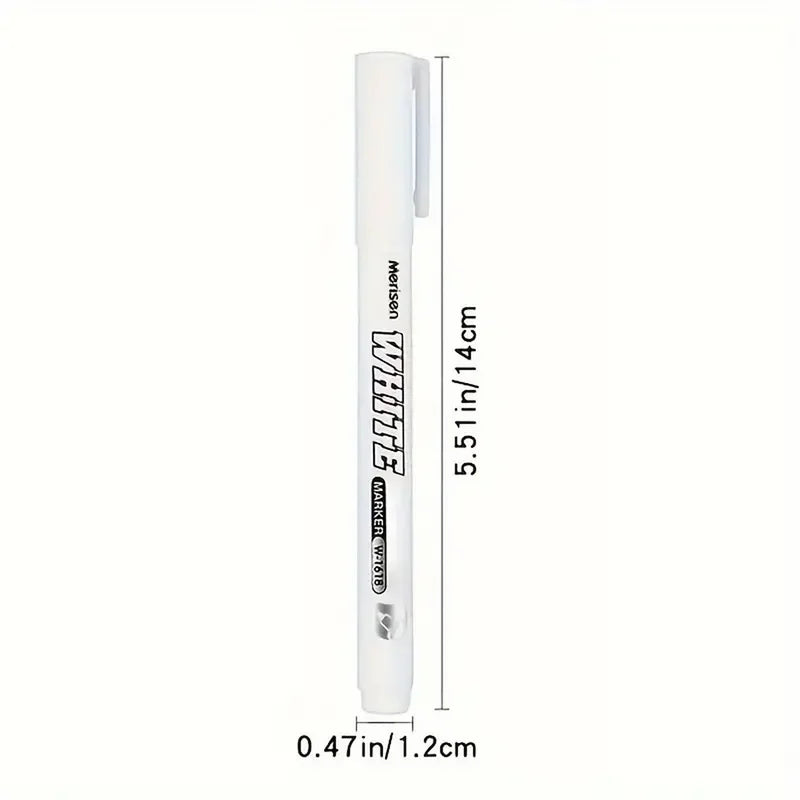 Waterproof White Marker Pen Set for Tire Painting Fabric Wood Leather - Permanent Alcohol Graffiti