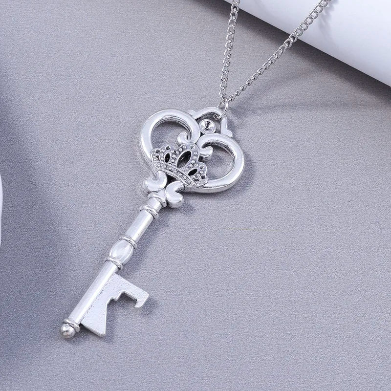 Steampunk Lock Key Pendant Necklace - Retro Gothic Punk Jewelry for Men & Women