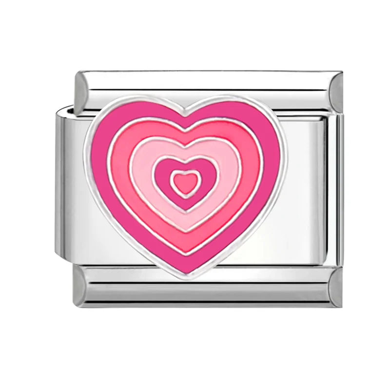 Stainless Steel Jewelry Charms for DIY Bracelet Making - Devil Eyes Cats Hearts Flowers