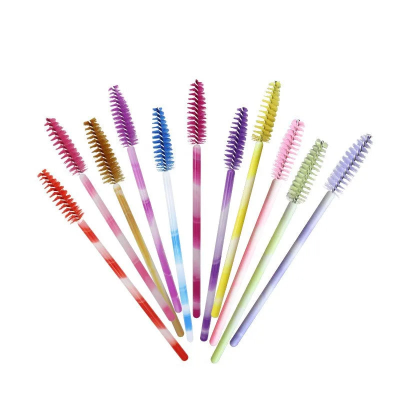 Disposable Eyelash & Eyebrow Brush Set - Makeup Spoolies & Mascara Wands