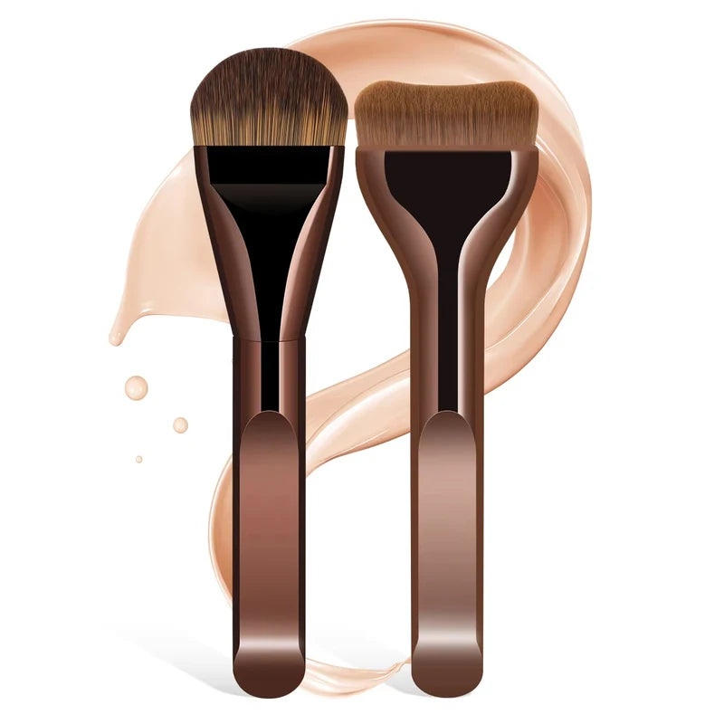 Makeup Brush Set for Liquid & Cream Foundations - Ultra Thin Top Mask Brushes - Beauty Tool & Gift Option