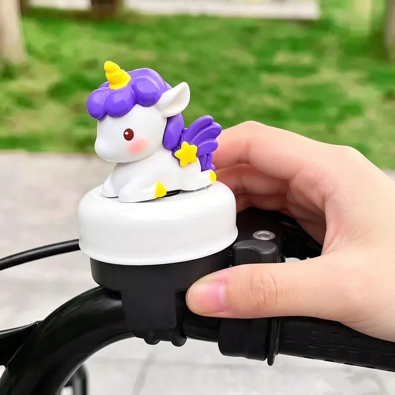Universal Loud Cartoon Unicorn Bicycle Bell for Kids Safe Cycling Accessory