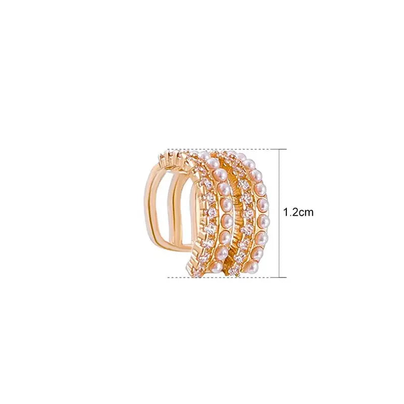 Clip Earrings with Rhinestones Ear Cuff Cartilage Jewelry Women Fashion