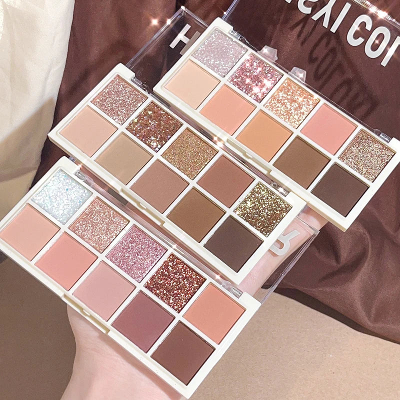 Multicolor Pearl & Matte Eyeshadow Palette - Sparkling & Gentle Finish