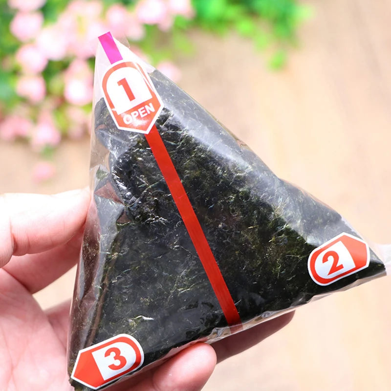 100Pcs Triangular Sushi Rice Ball Packaging Bags Eco-Friendly Plastic Gift Bags