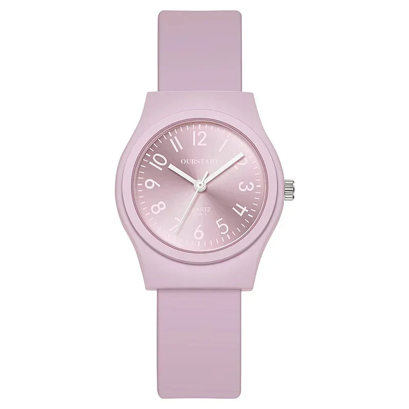 Silicone Strap Quartz Watch for Women Casual Fashion Ladies Wristwatch